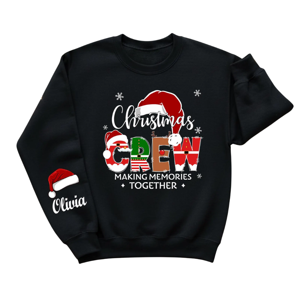 Christmas Crew Making Memories Together Custom Name Maching Family Sweatshirt, Personalized Matching Christmas Crew Sweater ET1690