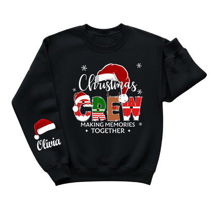 Christmas Crew Making Memories Together Custom Name Maching Family Sweatshirt, Personalized Matching Christmas Crew Sweater ET1690
