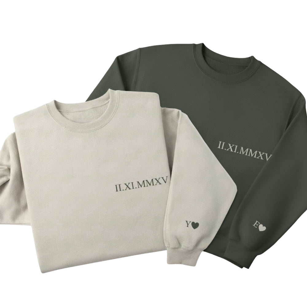 Custom Matching Couples Valentines Day Sweatshirt, Custom Couple Sweatshirt 2D0816