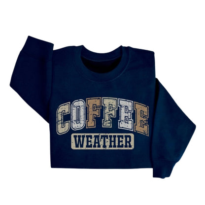 Retro Coffee Weather Sweatshirt, Coffee Lover Sweatshirt 2D0773