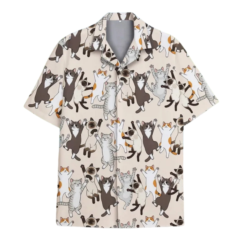 Funny Cat Men And Women Hawaiian Shirt, Cat Lover Hawaiian Shirts HE0310