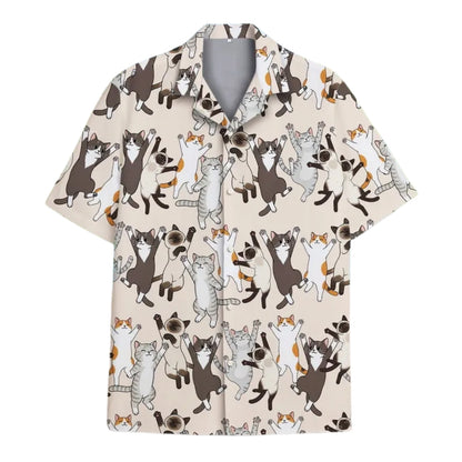 Funny Cat Men And Women Hawaiian Shirt, Cat Lover Hawaiian Shirts HE0310