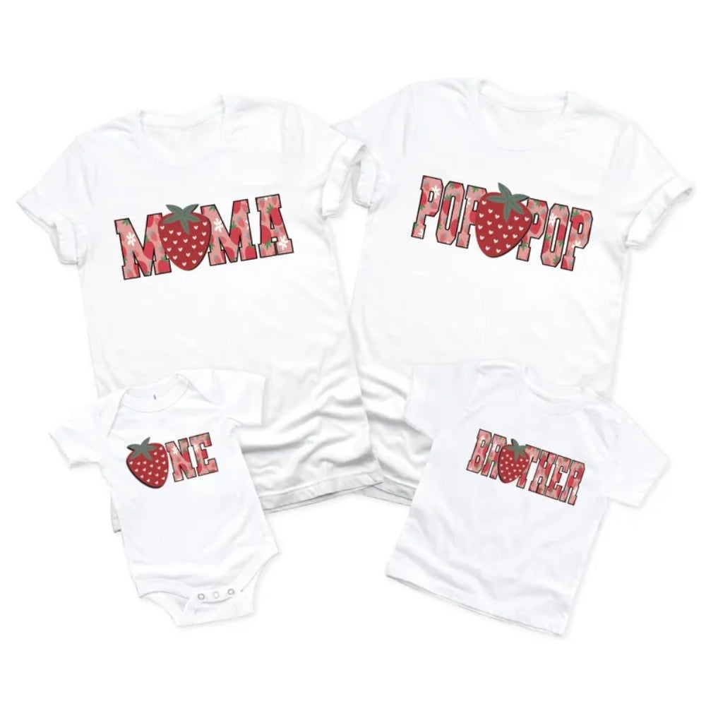 Berry First Birthday Matching Family T Shirt, 1st Birthday Strawberry Shirts For Family ET0198