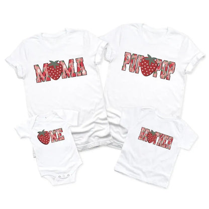Berry First Birthday Matching Family T Shirt, 1st Birthday Strawberry Shirts For Family ET0198