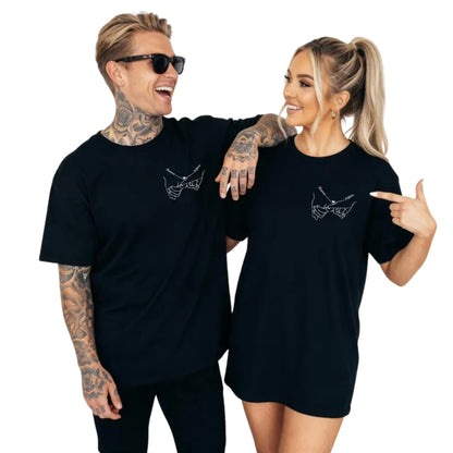 Custom Couple Name Anniversary Matching T Shirt, Personalized Matching His And Her Shirts ET0741