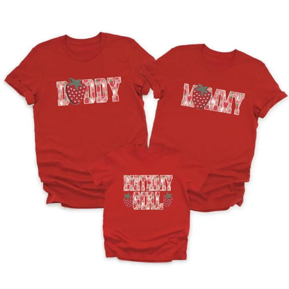 Berry First Birthday Matching Family T Shirt, 1st Birthday Strawberry Shirts For Family ET0198