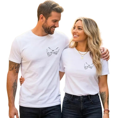 Custom Couple Name Anniversary Matching T Shirt, Personalized Matching His And Her Shirts ET0741