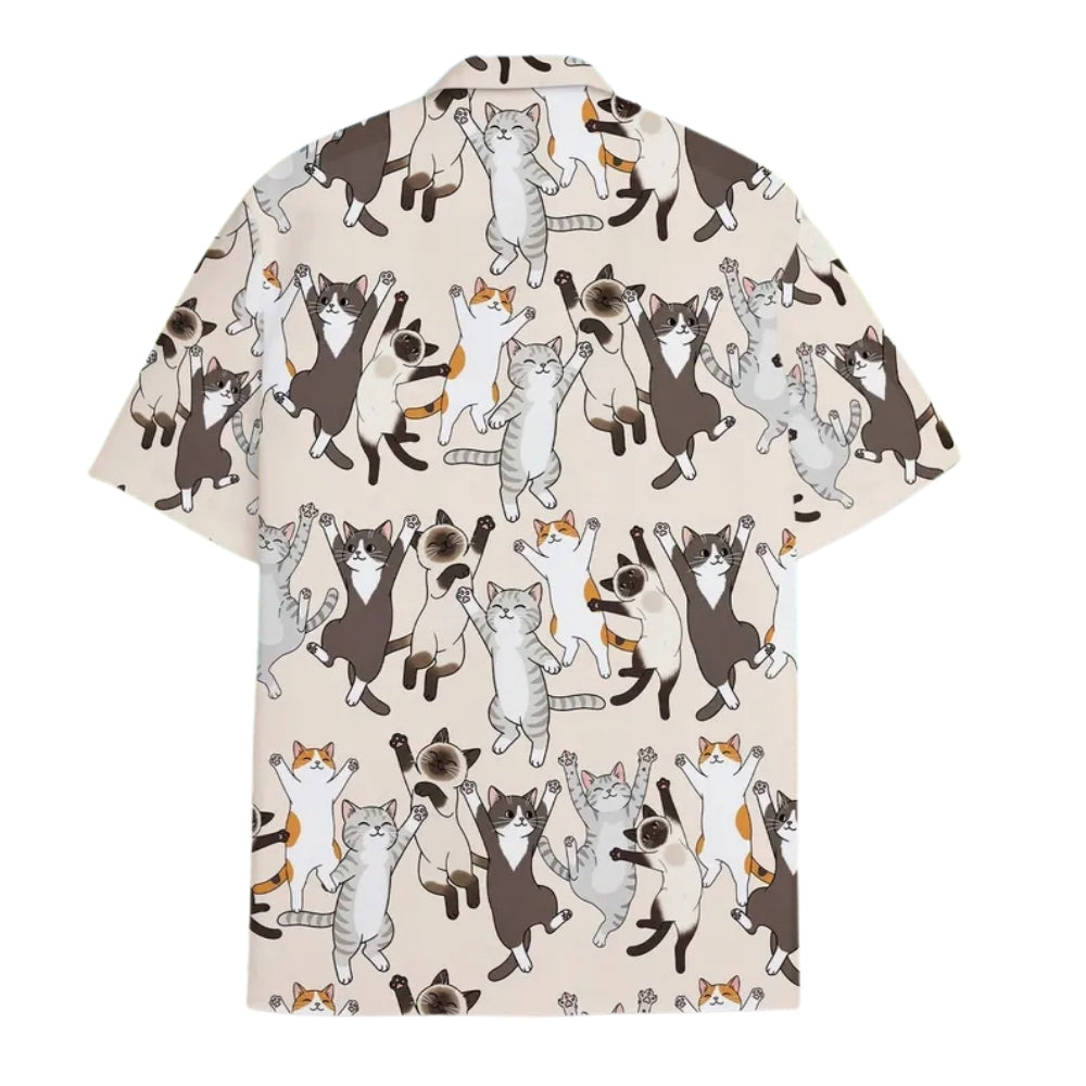 Funny Cat Men And Women Hawaiian Shirt, Cat Lover Hawaiian Shirts HE0310