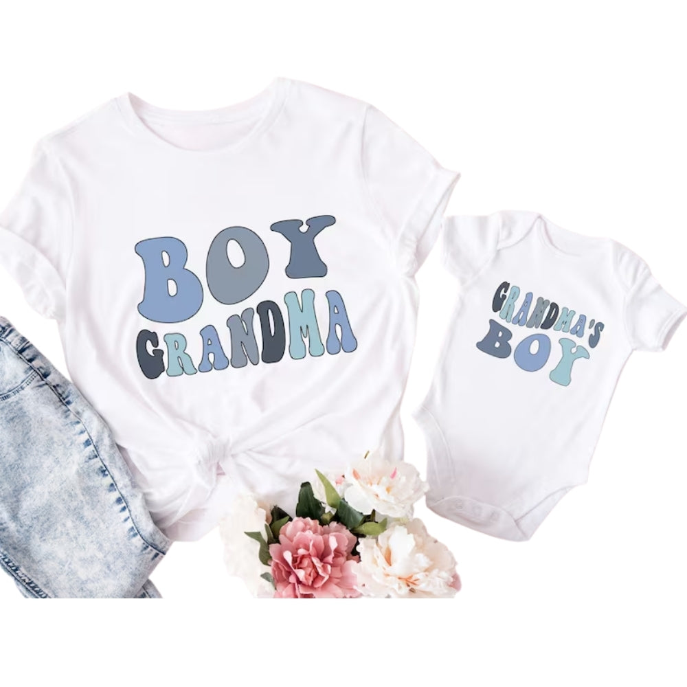 Boy Grandma Grandma's Boy Matching Grandma And Me T Shirts, Matching Grandma And Grandson Shirts Mother Day ET0324