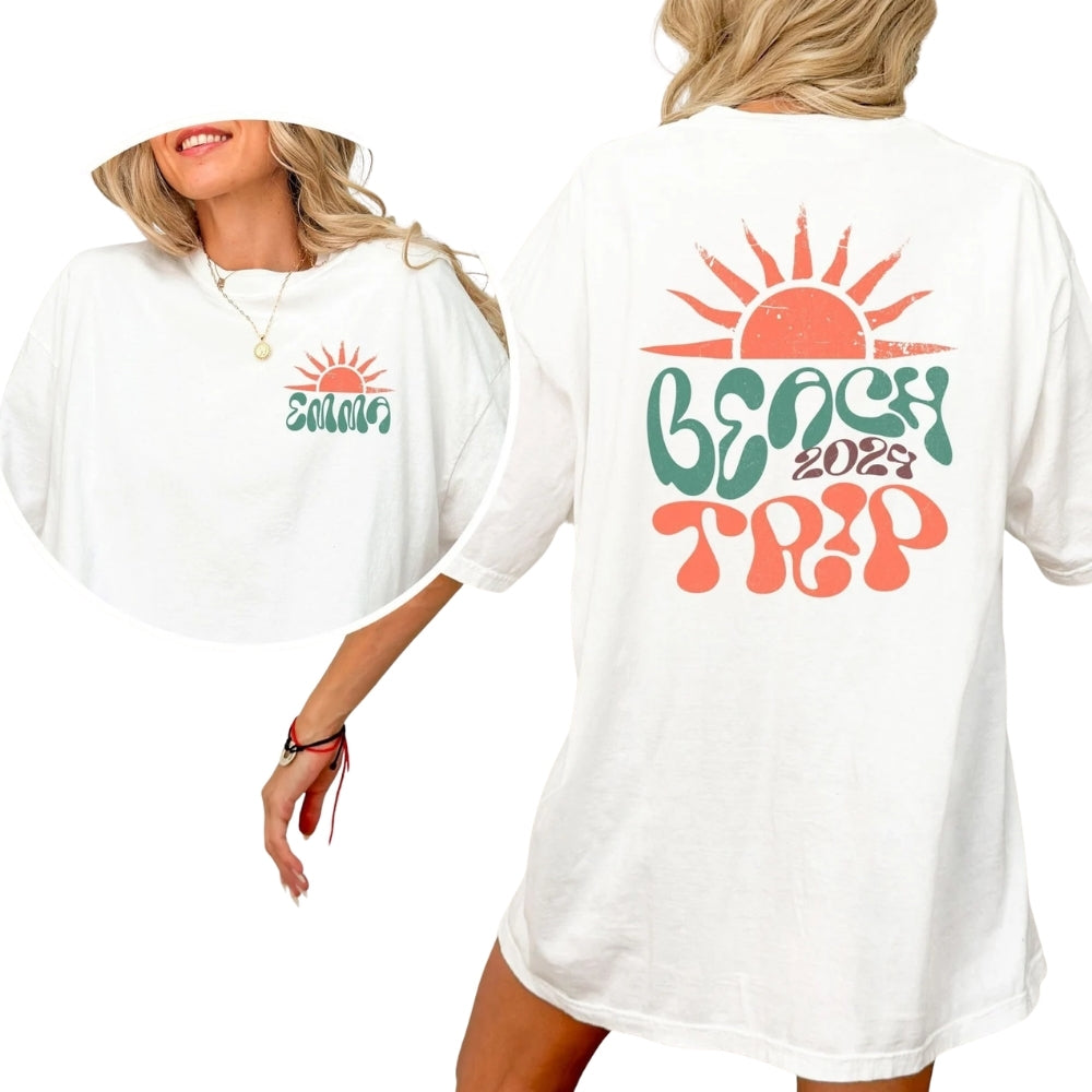 Custom Matching Family Beach Trip T Shirts, Custom Beach Vacation Matching Shirts For Family ET0475