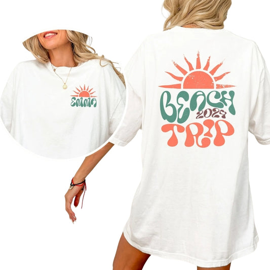 Custom Matching Family Beach Trip T Shirts, Custom Beach Vacation Matching Shirts For Family ET0475
