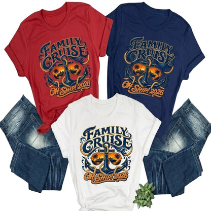 Oh Ship Family Cruise Matching Family T Shirts, Funny Cruise Trip Matching Shirts For Family ET0613
