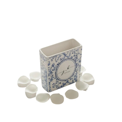 Personalized Toile de Jouy Wedding Ceramic Book Vase, Custom Wedding Bridal Shower Vase WD0053