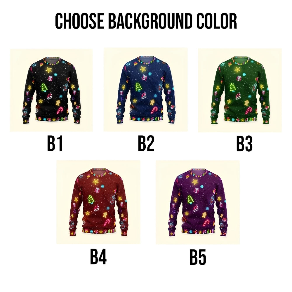 Custom Faces Christmas Sweatshirt For Men Women, Custom Photo Xmas Sweatshirt 2D1051