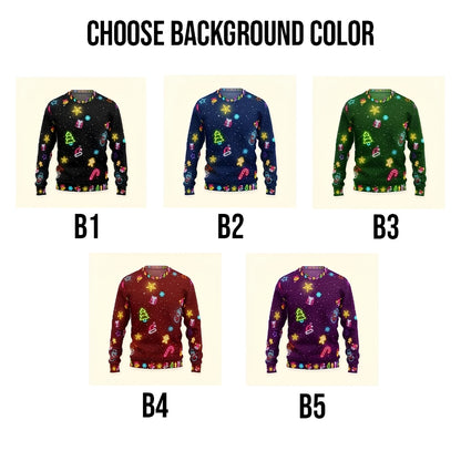 Custom Faces Christmas Sweatshirt For Men Women, Custom Photo Xmas Sweatshirt 2D1051