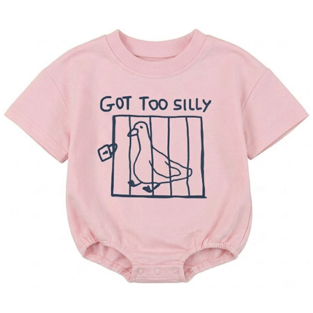 Got Too Silly Baby Goose T Shirt Romper, Funny Baby Romper BB0247