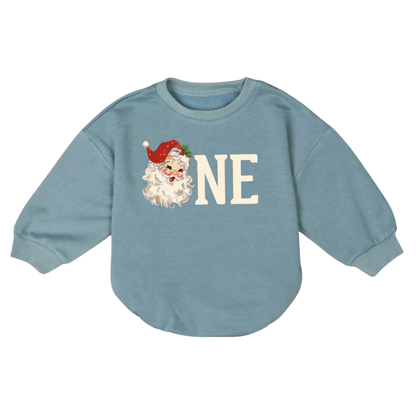 Santa First Birthday Baby Romper Sweatshirt, 1st Birthday Baby Romper Sweatshirt For Christmas BB0028