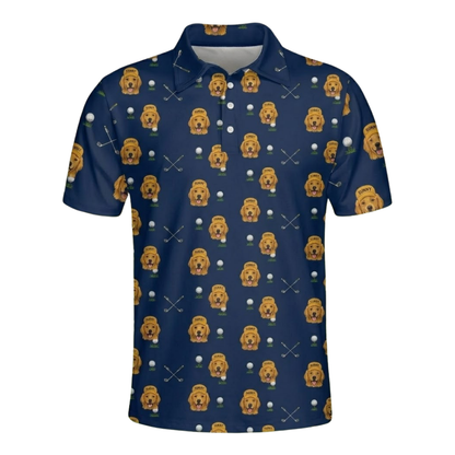 Custom Dog Face Golf Polo Shirt Mens, Custom Photo Pets Golf Shirt GE0584
