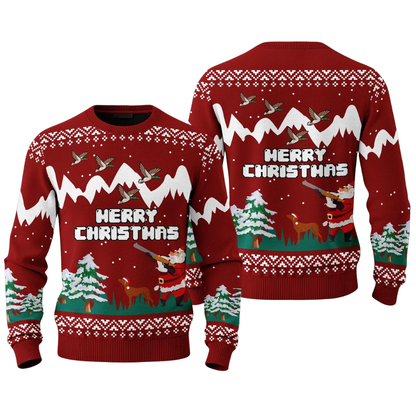 Mallard Duck Hunting Ugly Sweatshirt Christmas, Hunting Lover Ugly Sweatshirt For Xmas 2D1234