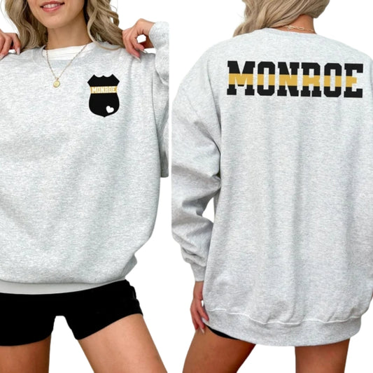 Custom 911 Dispatcher Sweatshirt, Custom Thin Gold Line Sweatshirt 2D0659