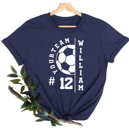 Custom Matching Family Soccer T Shirts, Personalized Soccer Matching Shirts For Family ET0506