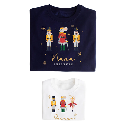 Custom Believes Christmas Matching Family Sweatshirt, Personalized Christmas Family Sweatshirts ET1444