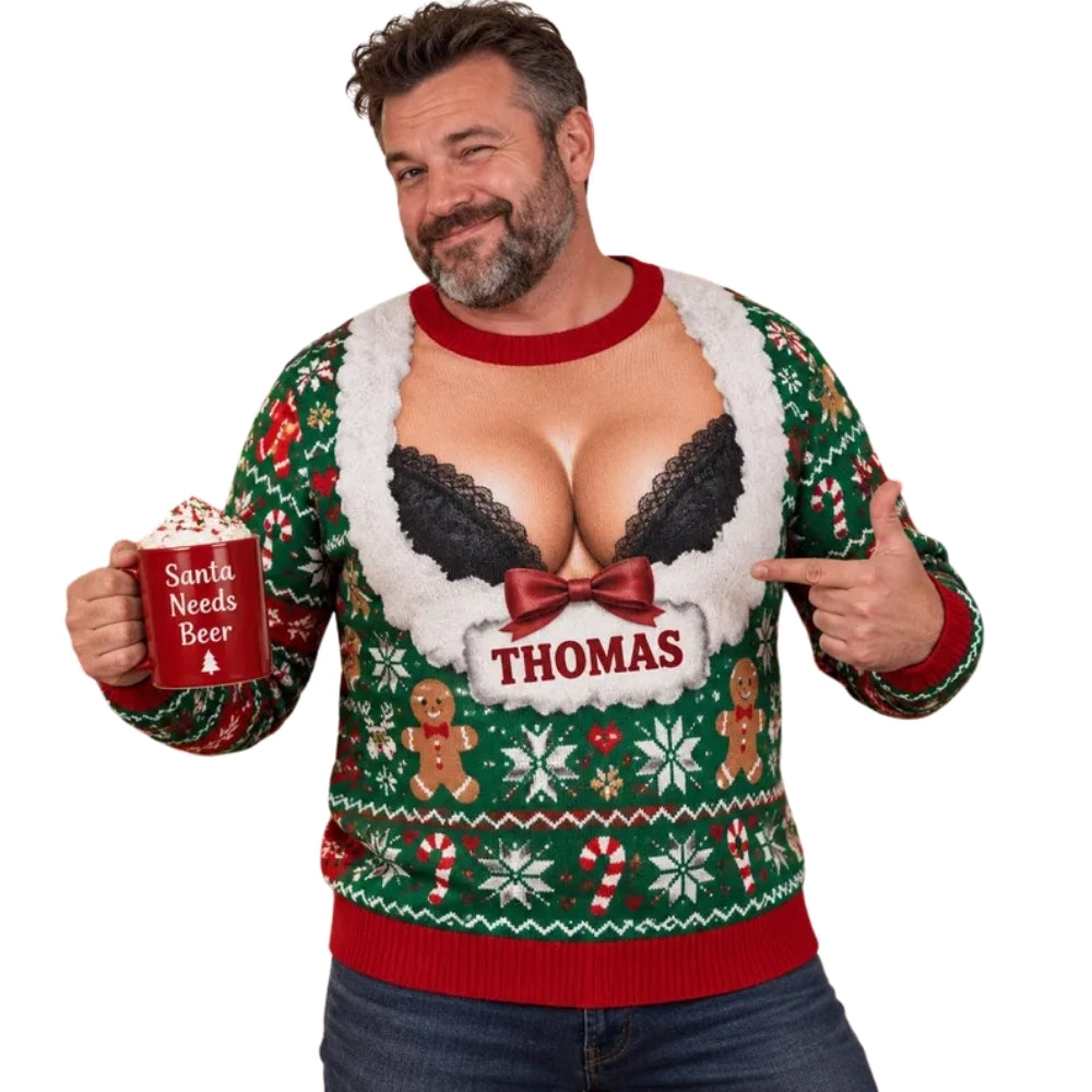 Custom Name Funny Christmas Sweatshirt For Men Women, Personalized Funny Christmas Sweatshirt 2D1053
