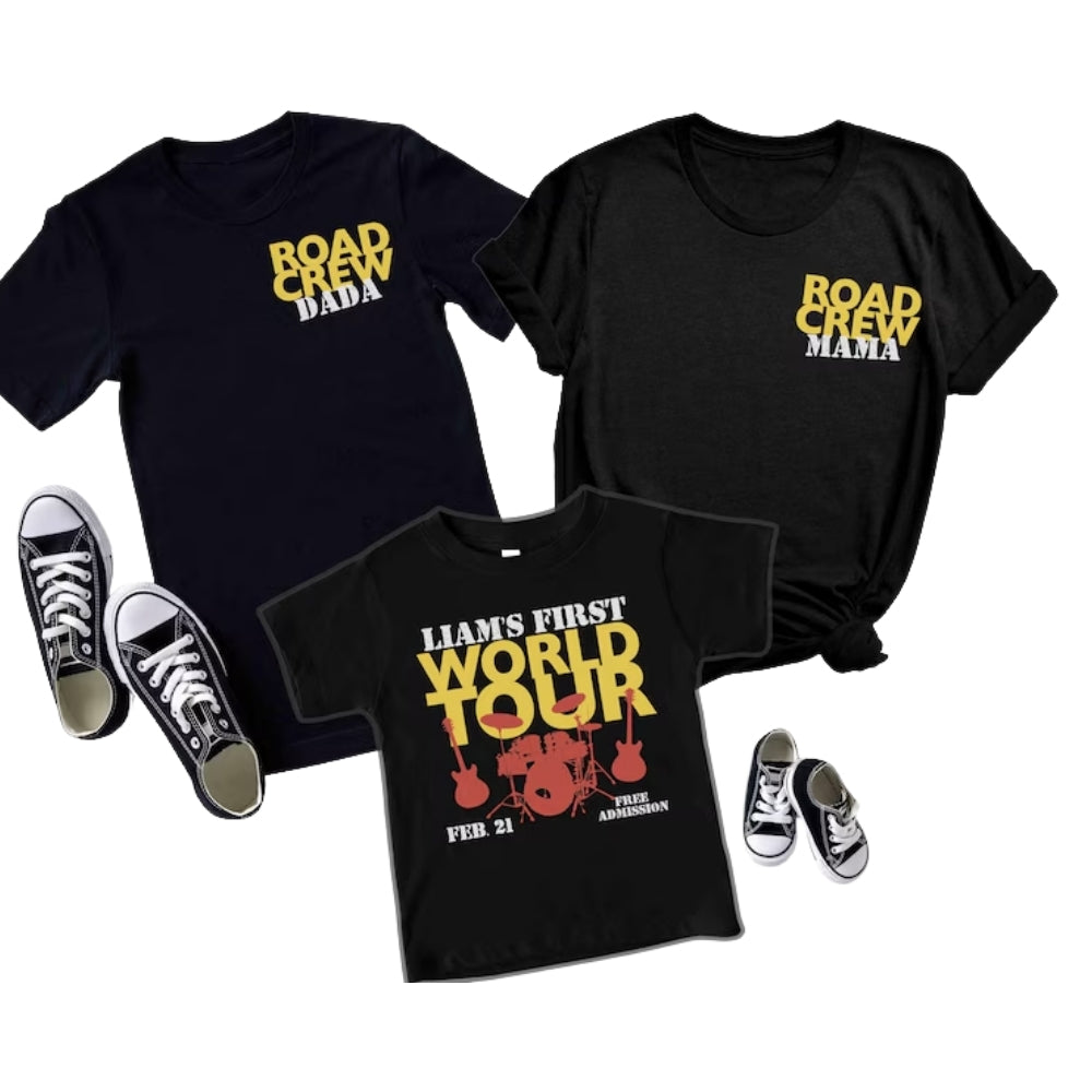 First World Tour Matching Family T Shirts For 1st Birthday, Music First Birthday Matching Shirts For Family ET0325