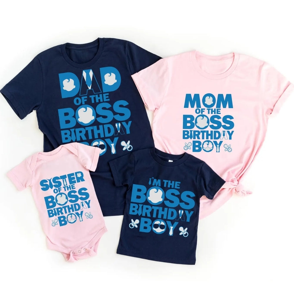 I'm The Boss Birthday Boy Matching Family Birthday Shirts, Boss Birthday Family Shirts ET0477