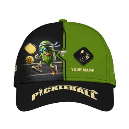 Funny Pickle Custom Pickleball Baseball Cap, Custom Pickleball 3D Printed Caps CP0378