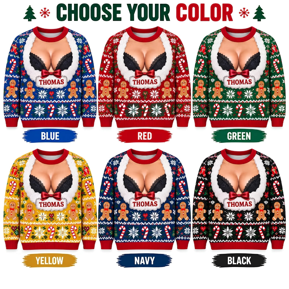 Custom Name Funny Christmas Sweatshirt For Men Women, Personalized Funny Christmas Sweatshirt 2D1053