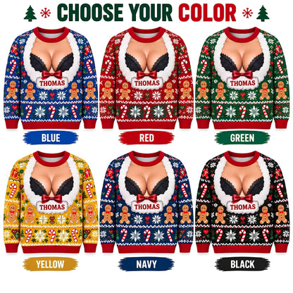 Custom Name Funny Christmas Sweatshirt For Men Women, Personalized Funny Christmas Sweatshirt 2D1053
