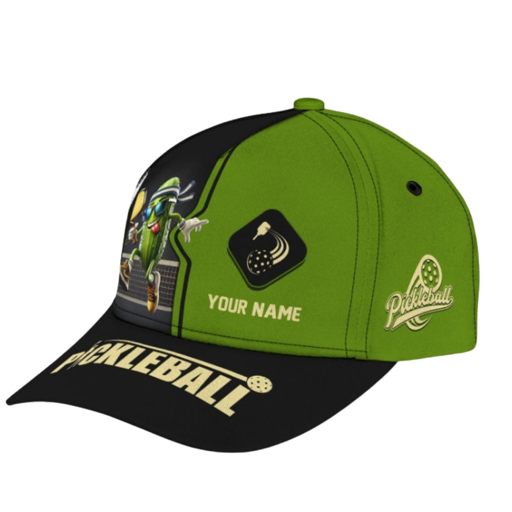 Funny Pickle Custom Pickleball Baseball Cap, Custom Pickleball 3D Printed Caps CP0378