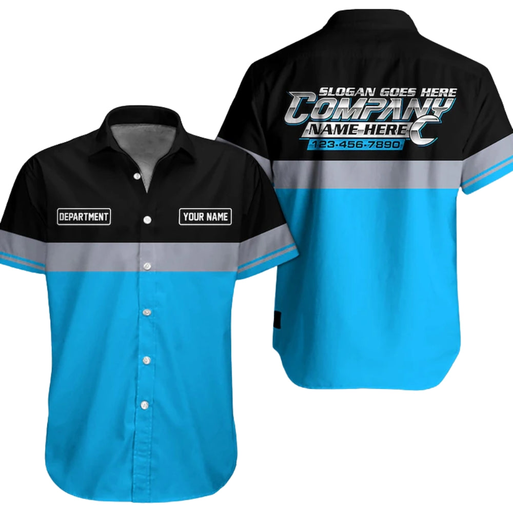 Custom Mechanic Hawaiian Shirts With Name, Custom Mechanic Uniform Shirts HE0104