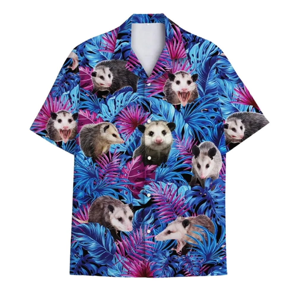 Opossum Tropical Hawaiian Shirt For Men Women, Opossum Lover Hawaiian Shirts HE0315