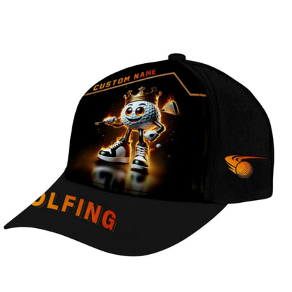 Custom Funny King Ball Golf Baseball Cap, Custom Name Golf 3D Printed Hats CP0364