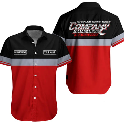 Custom Mechanic Hawaiian Shirts With Name, Custom Mechanic Uniform Shirts HE0104