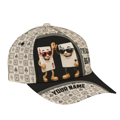 I've Got A Big Pair Custom Poker Baseball Cap, Custom Funny Poker 3D Printed Caps Hat CP0379