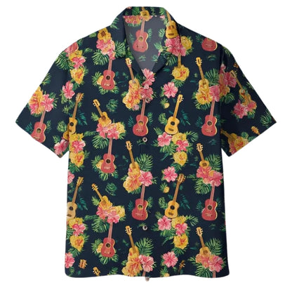 Ukulele Tropical Hawaiian Shirt For Men Women, Ukelele Lover Hawaiian Shirt HE0122