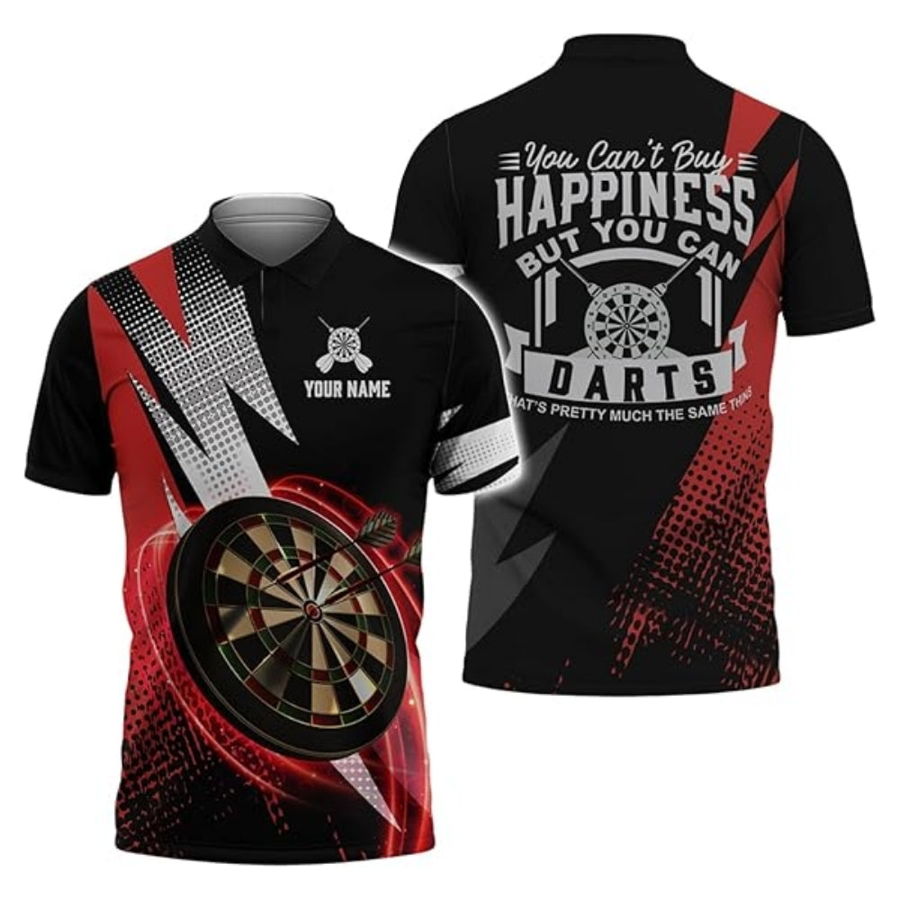 You Can't Buy Happiness But You Can Darts Custom Darts Polo Shirt Mens, Custom Funny Dart Shirt  DZ0047