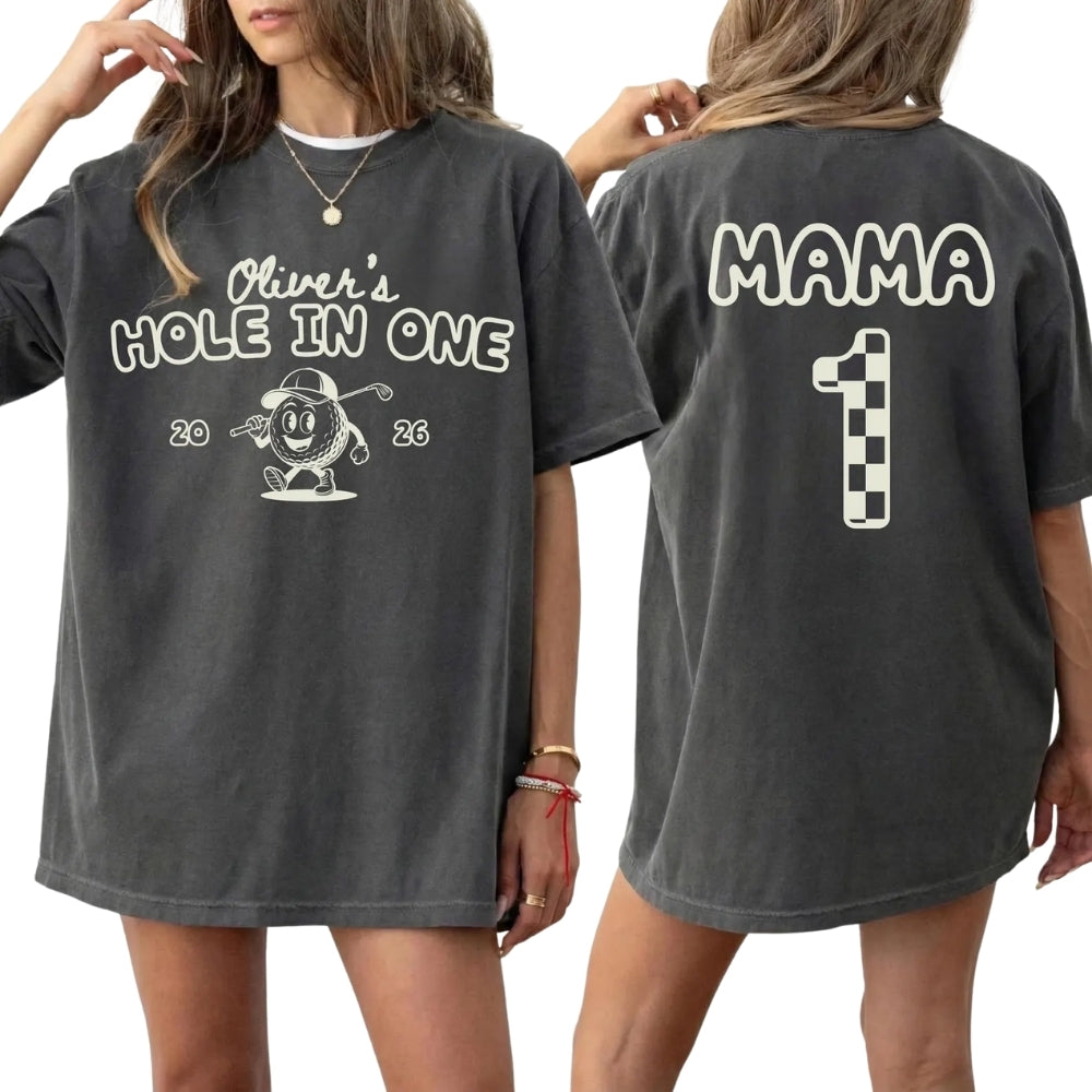 Hole In One Custom Matching 1st Birthday Golf Family Shirts, Custom Golf First Birthday Family Matching Shirts ET0482
