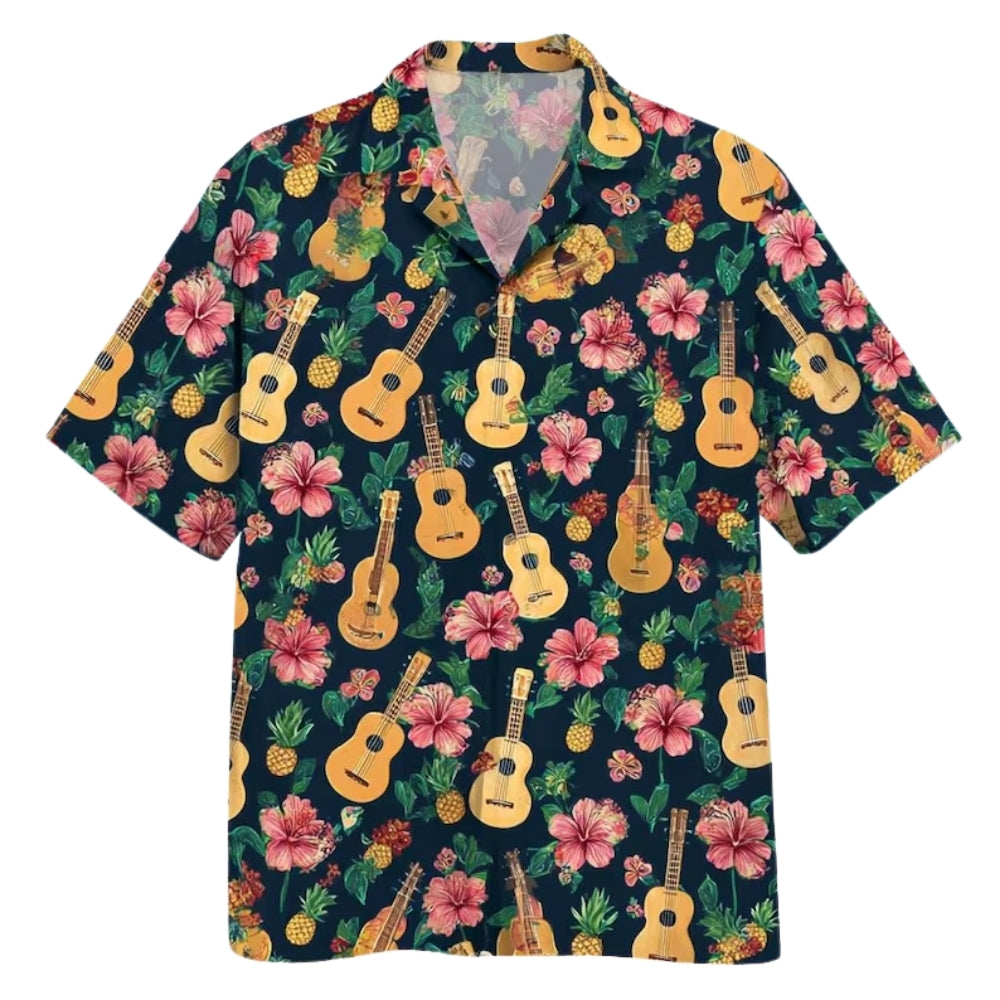 Ukulele Tropical Hawaiian Shirt For Men Women, Ukelele Lover Hawaiian Shirt HE0122