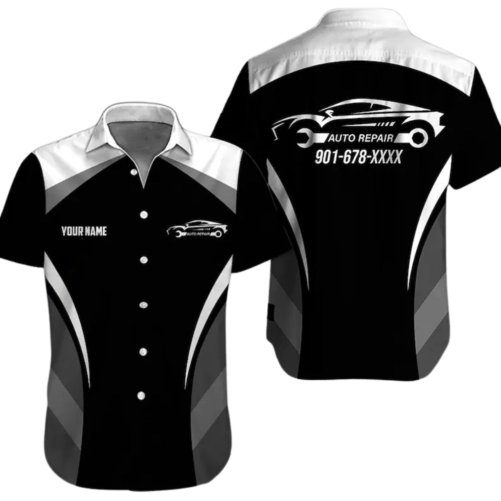 Custom Auto Repair Mechanic Hawaiian Shirts, Custom Mechanic Shirt HE0105