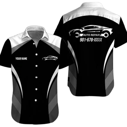 Custom Auto Repair Mechanic Hawaiian Shirts, Custom Mechanic Shirt HE0105