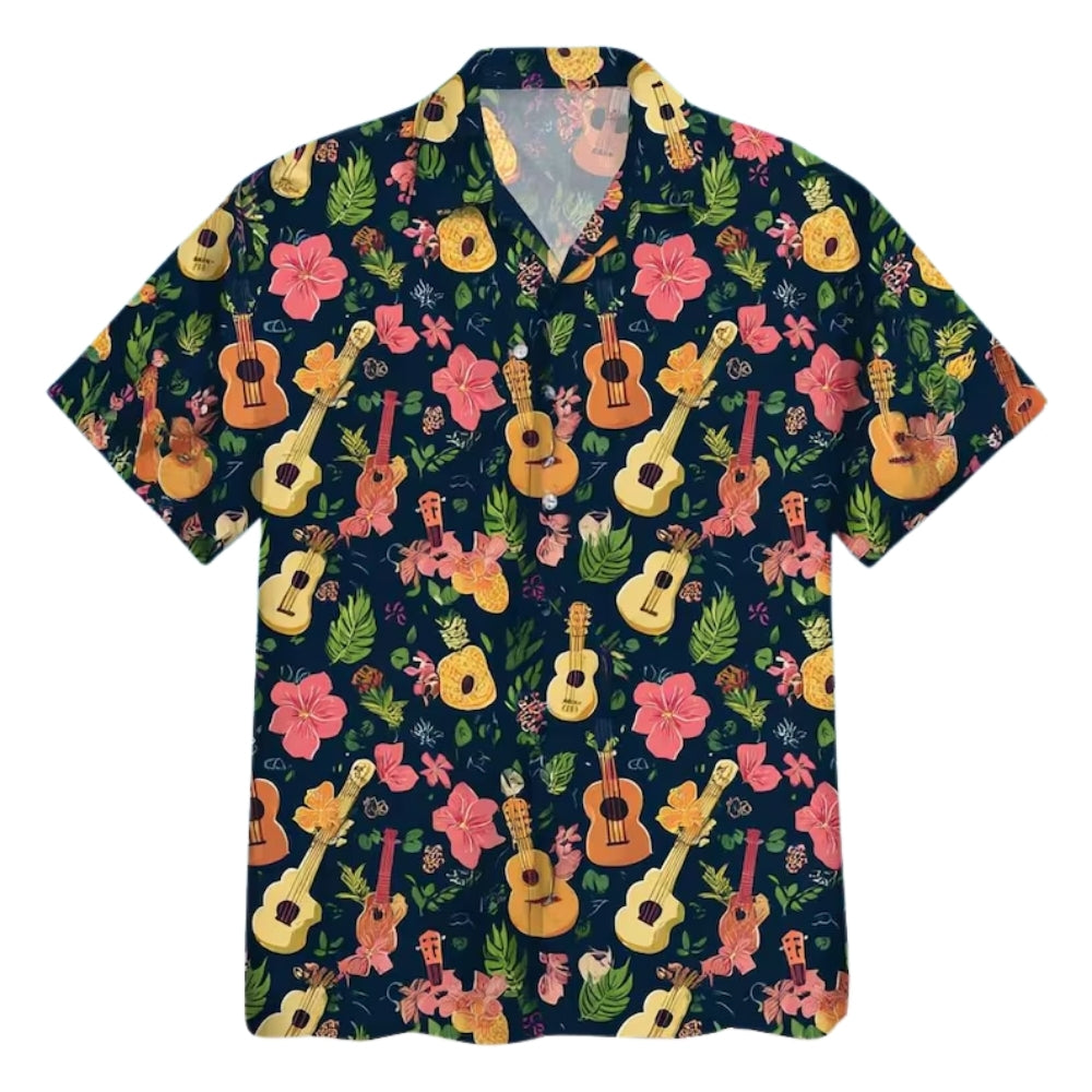 Ukulele Tropical Hawaiian Shirt For Men Women, Ukelele Lover Hawaiian Shirt HE0122