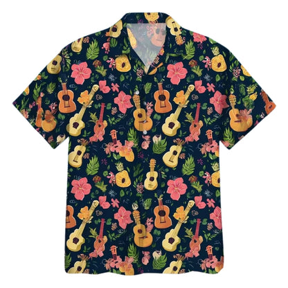 Ukulele Tropical Hawaiian Shirt For Men Women, Ukelele Lover Hawaiian Shirt HE0122