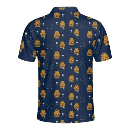 Custom Dog Face Golf Polo Shirt Mens, Custom Photo Pets Golf Shirt GE0584