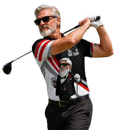The Golf Father Funny Old Man Golf Polo Shirt, Father's Day Golf Shirts GE0483