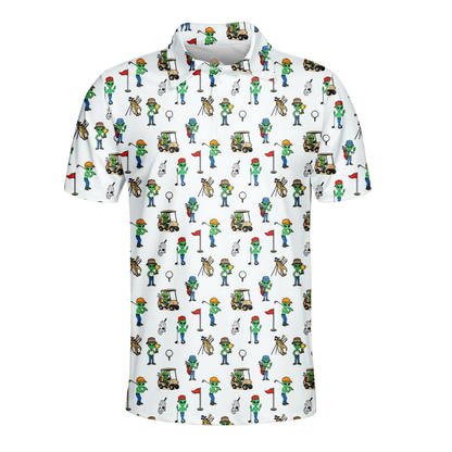 Funny Alien Golf Polo Shirt For Men, Alien Lover Golf Shirts GE0564