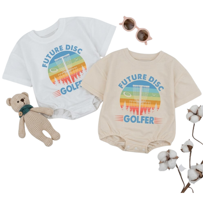 Future Disc Golfer Baby T Shirt Bubble Romper, Baby Disc Golf Romper BB0307